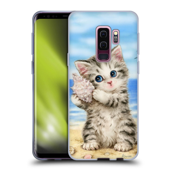 Kayomi Harai Animals And Fantasy Seashell Kitten At Beach Soft Gel Case for Samsung Galaxy S9+ / S9 Plus
