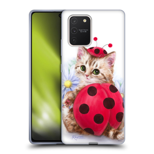Kayomi Harai Animals And Fantasy Kitten Cat Lady Bug Soft Gel Case for Samsung Galaxy S10 Lite