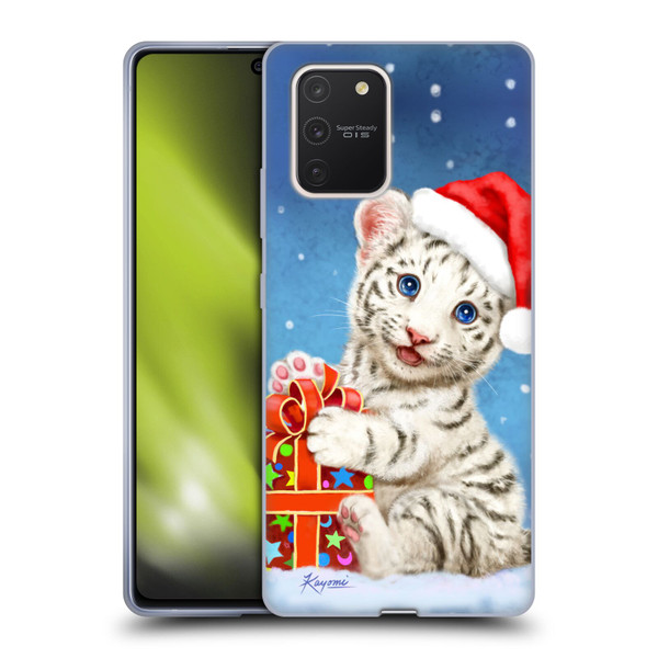 Kayomi Harai Animals And Fantasy White Tiger Christmas Gift Soft Gel Case for Samsung Galaxy S10 Lite