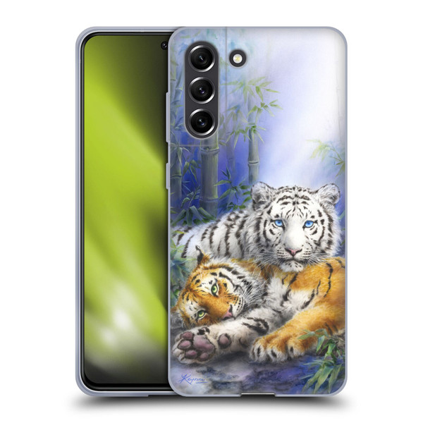 Kayomi Harai Animals And Fantasy Asian Tiger Couple Soft Gel Case for Samsung Galaxy S21 FE 5G
