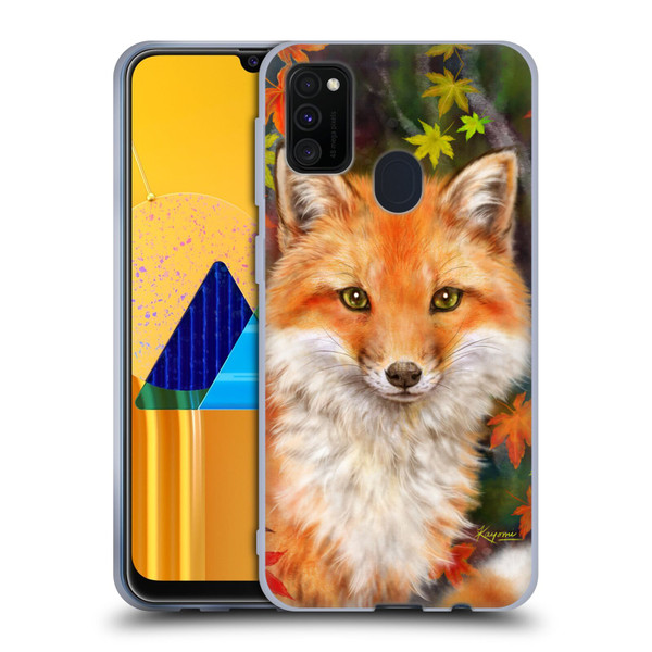 Kayomi Harai Animals And Fantasy Fox With Autumn Leaves Soft Gel Case for Samsung Galaxy M30s (2019)/M21 (2020)