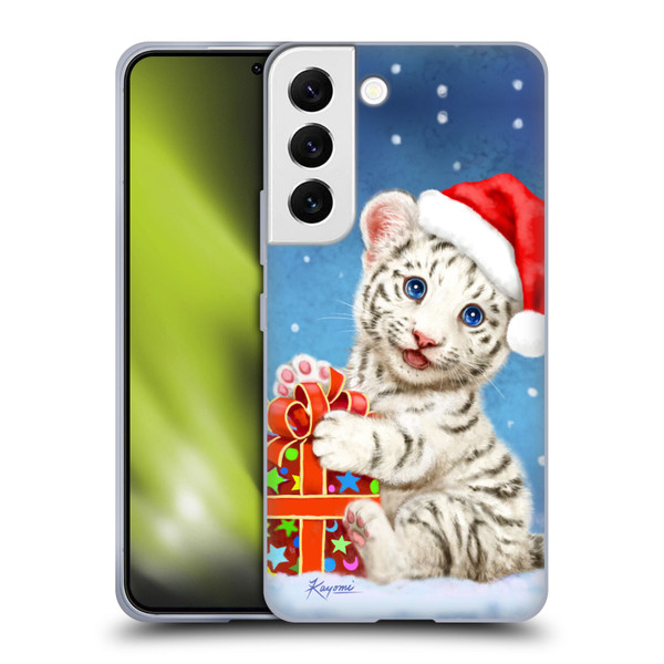 Kayomi Harai Animals And Fantasy White Tiger Christmas Gift Soft Gel Case for Samsung Galaxy S22 5G