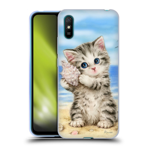 Kayomi Harai Animals And Fantasy Seashell Kitten At Beach Soft Gel Case for Xiaomi Redmi 9A / Redmi 9AT