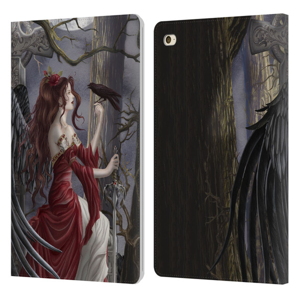 Nene Thomas Deep Forest Dark Angel Fairy With Raven Leather Book Wallet Case Cover For Apple iPad mini 4
