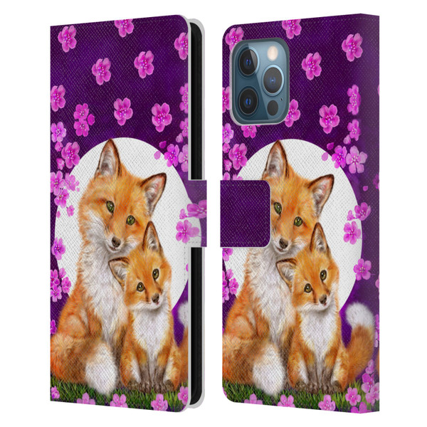 Kayomi Harai Animals And Fantasy Mother & Baby Fox Leather Book Wallet Case Cover For Apple iPhone 12 Pro Max