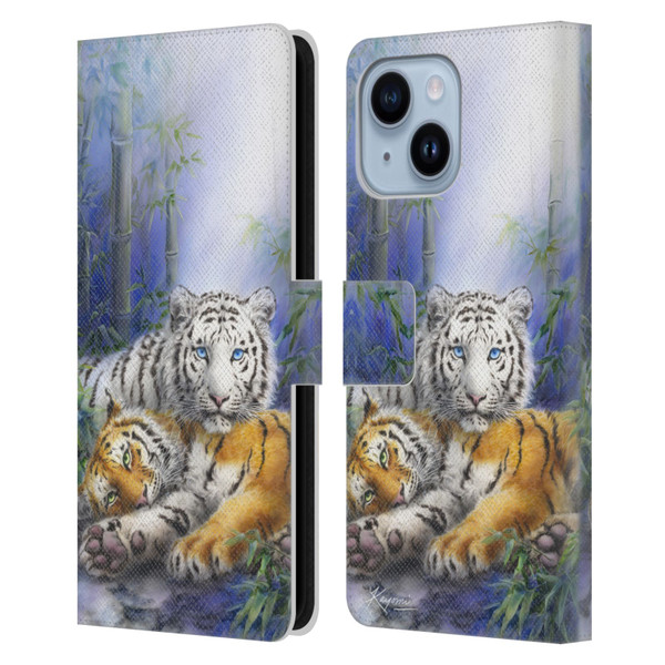 Kayomi Harai Animals And Fantasy Asian Tiger Couple Leather Book Wallet Case Cover For Apple iPhone 14 Plus