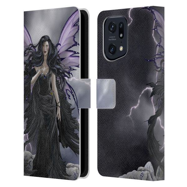 Nene Thomas Gothic Storm Fairy With Lightning Leather Book Wallet Case Cover For OPPO Find X5 Pro