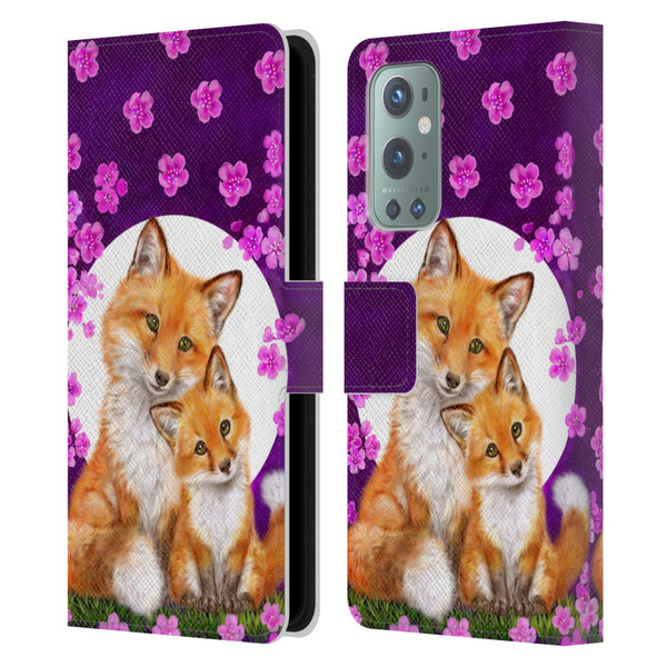 Kayomi Harai Animals And Fantasy Mother & Baby Fox Leather Book Wallet Case Cover For OnePlus 9
