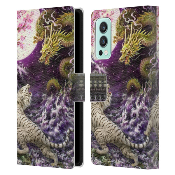 Kayomi Harai Animals And Fantasy Asian Tiger & Dragon Leather Book Wallet Case Cover For OnePlus Nord 2 5G