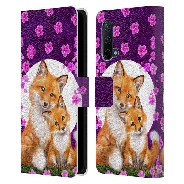 Kayomi Harai Animals And Fantasy Mother & Baby Fox Leather Book Wallet Case Cover For OnePlus Nord CE 5G
