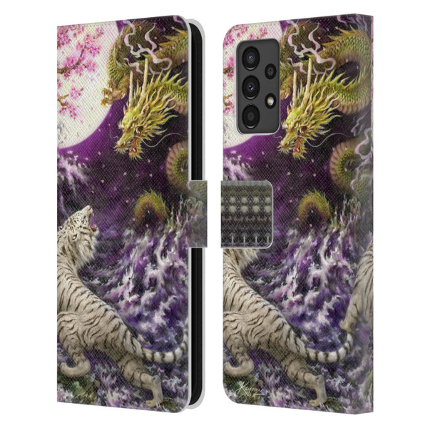Kayomi Harai Animals And Fantasy Asian Tiger & Dragon Leather Book Wallet Case Cover For Samsung Galaxy A13 (2022)
