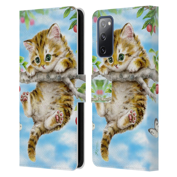 Kayomi Harai Animals And Fantasy Cherry Tree Kitten Leather Book Wallet Case Cover For Samsung Galaxy S20 FE / 5G