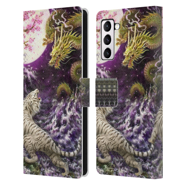 Kayomi Harai Animals And Fantasy Asian Tiger & Dragon Leather Book Wallet Case Cover For Samsung Galaxy S21+ 5G