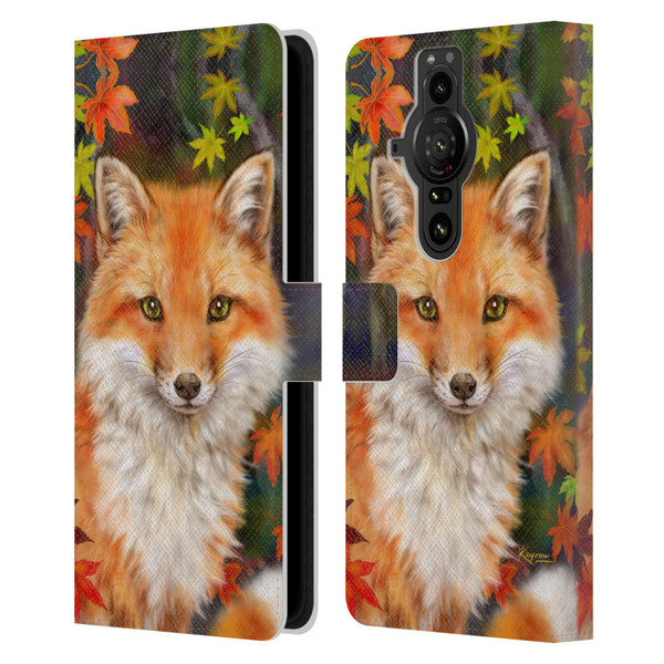 Kayomi Harai Animals And Fantasy Fox With Autumn Leaves Leather Book Wallet Case Cover For Sony Xperia Pro-I