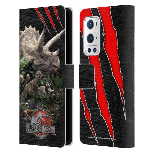 Jurassic Park III Key Art Dinosaurs 2 Leather Book Wallet Case Cover For OnePlus 9 Pro