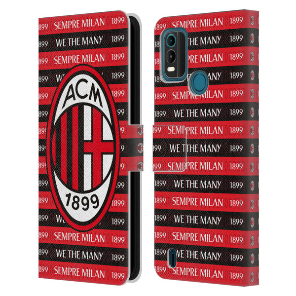 AC Milan Art Sempre Milan 1899 Leather Book Wallet Case Cover For Nokia G11 Plus
