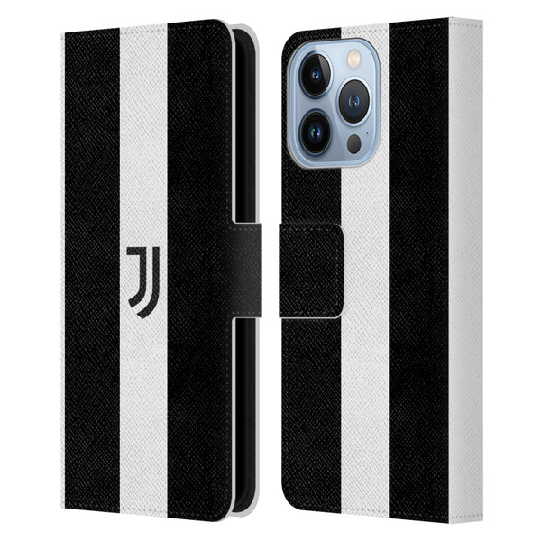 Juventus Football Club Lifestyle 2 Bold White Stripe Leather Book Wallet Case Cover For Apple iPhone 13 Pro