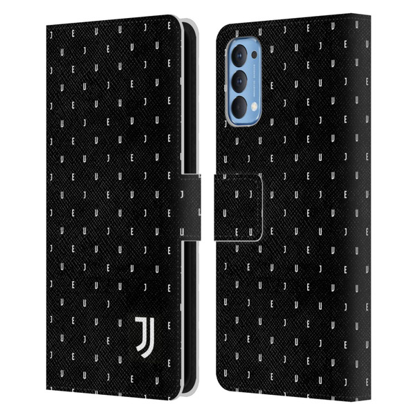 Juventus Football Club Lifestyle 2 Black Logo Type Pattern Leather Book Wallet Case Cover For OPPO Reno 4 5G