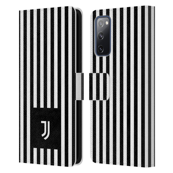 Juventus Football Club Lifestyle 2 Black & White Stripes Leather Book Wallet Case Cover For Samsung Galaxy S20 FE / 5G