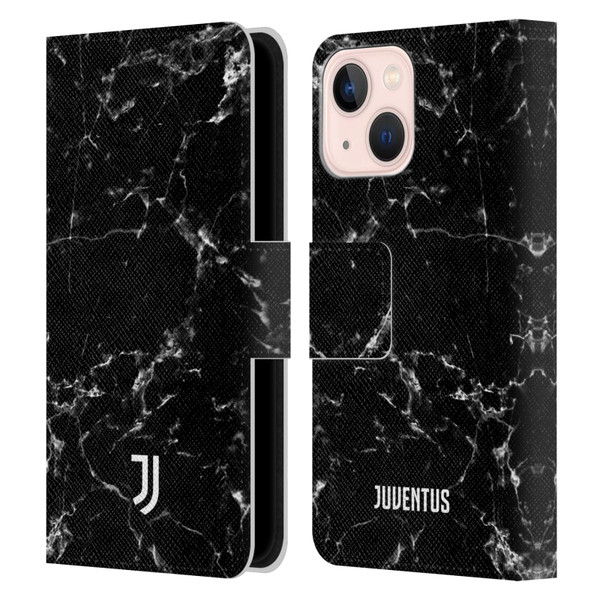 Juventus Football Club Marble Black 2 Leather Book Wallet Case Cover For Apple iPhone 13 Mini
