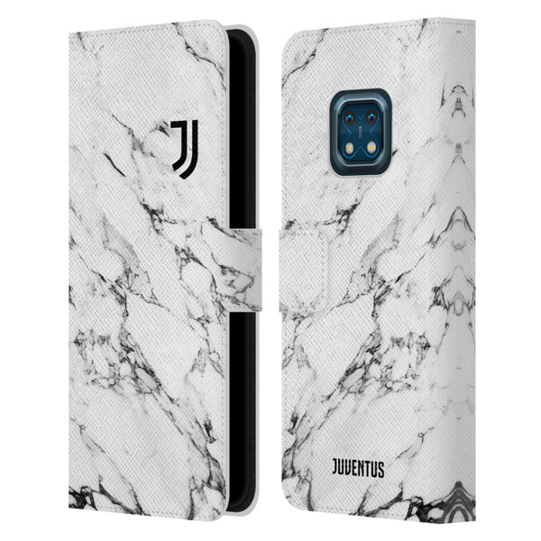 Juventus Football Club Marble White Leather Book Wallet Case Cover For Nokia XR20