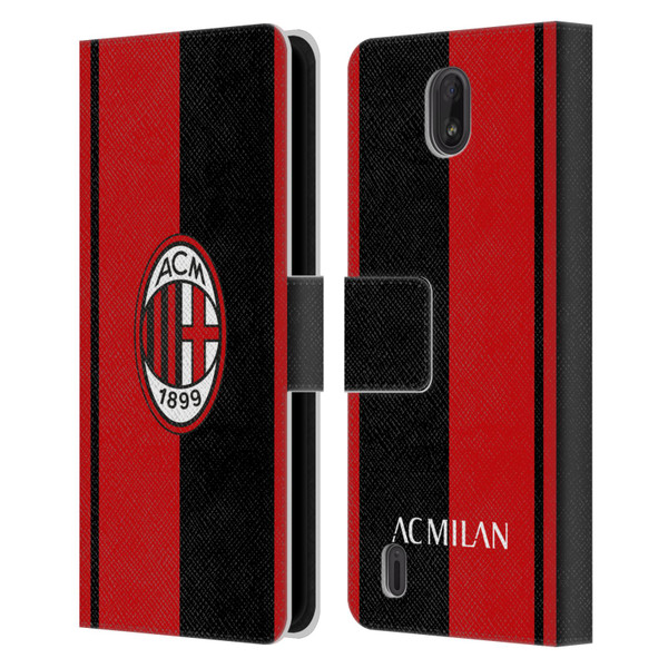 AC Milan Crest Red And Black Leather Book Wallet Case Cover For Nokia C01 Plus/C1 2nd Edition