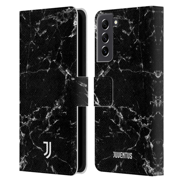 Juventus Football Club Marble Black 2 Leather Book Wallet Case Cover For Samsung Galaxy S21 FE 5G