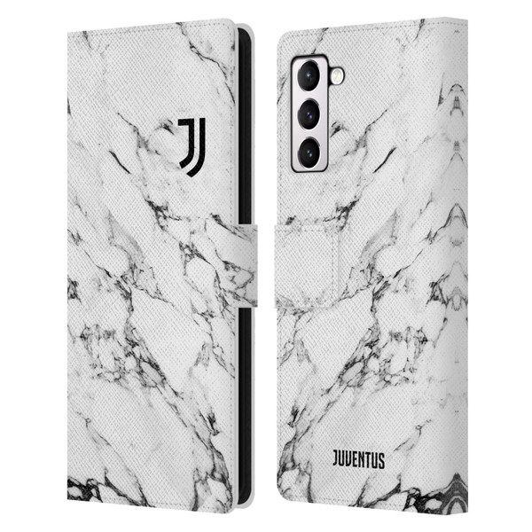 Juventus Football Club Marble White Leather Book Wallet Case Cover For Samsung Galaxy S21+ 5G
