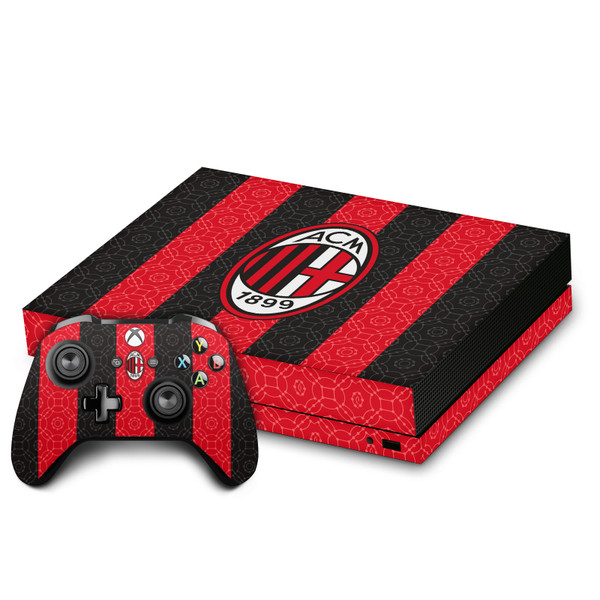 AC Milan 2020/21 Crest Kit Home Vinyl Sticker Skin Decal Cover for Microsoft Xbox One X Bundle