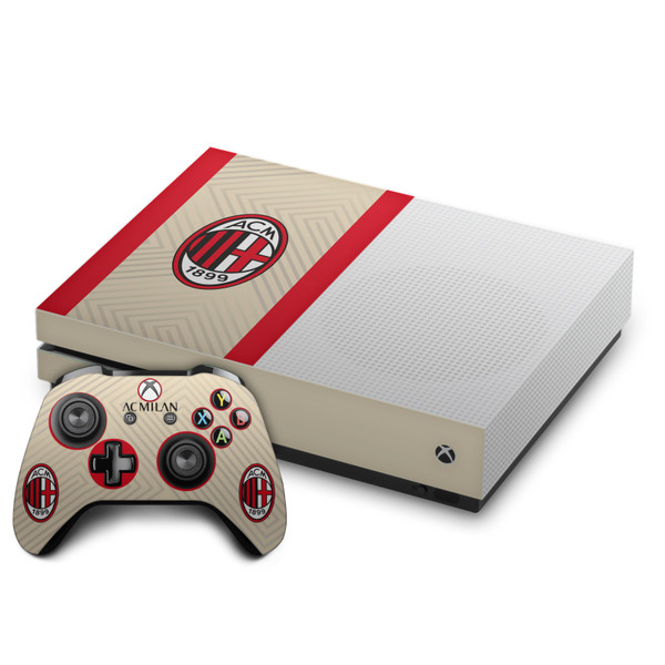 AC Milan 2021/22 Crest Kit Away Vinyl Sticker Skin Decal Cover for Microsoft One S Console & Controller