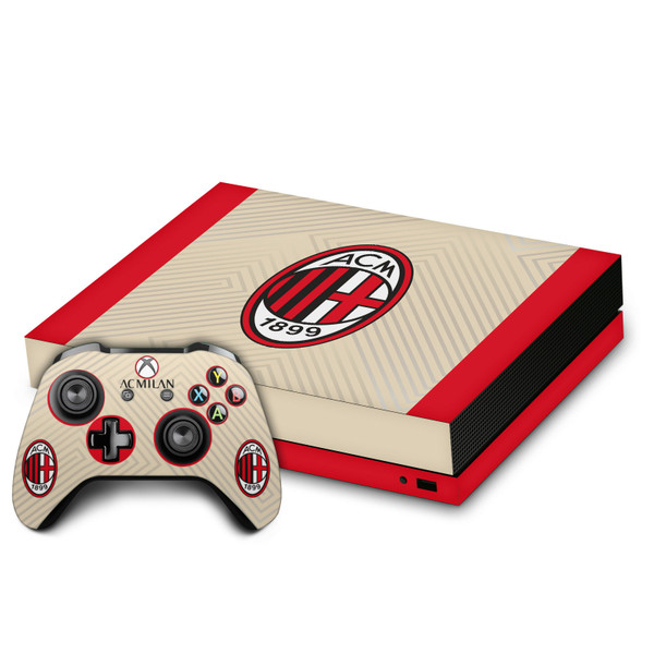AC Milan 2021/22 Crest Kit Away Vinyl Sticker Skin Decal Cover for Microsoft Xbox One X Bundle