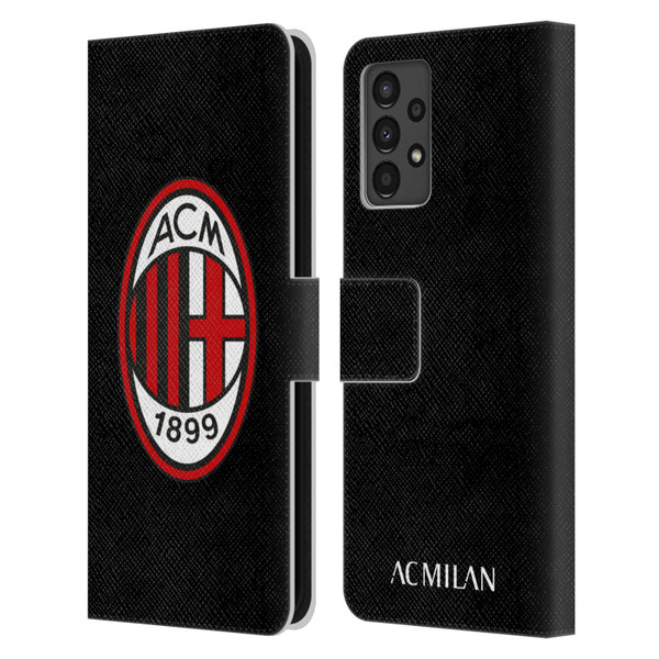 AC Milan Crest Full Colour Black Leather Book Wallet Case Cover For Samsung Galaxy A13 (2022)
