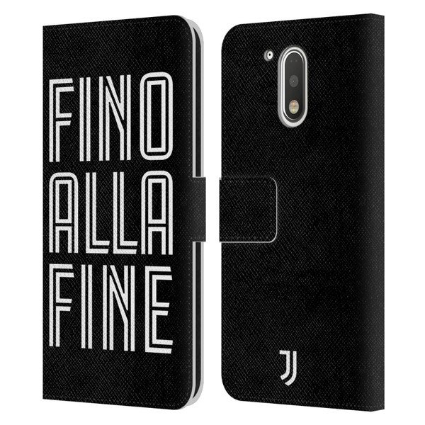 Juventus Football Club Type Fino Alla Fine Black Leather Book Wallet Case Cover For Motorola Moto G41