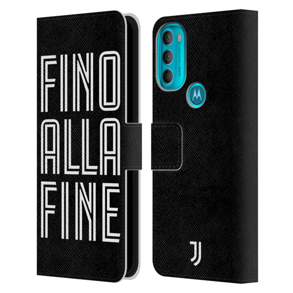 Juventus Football Club Type Fino Alla Fine Black Leather Book Wallet Case Cover For Motorola Moto G71 5G