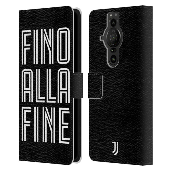 Juventus Football Club Type Fino Alla Fine Black Leather Book Wallet Case Cover For Sony Xperia Pro-I