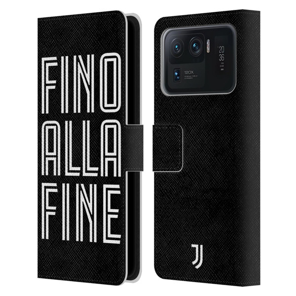 Juventus Football Club Type Fino Alla Fine Black Leather Book Wallet Case Cover For Xiaomi Mi 11 Ultra