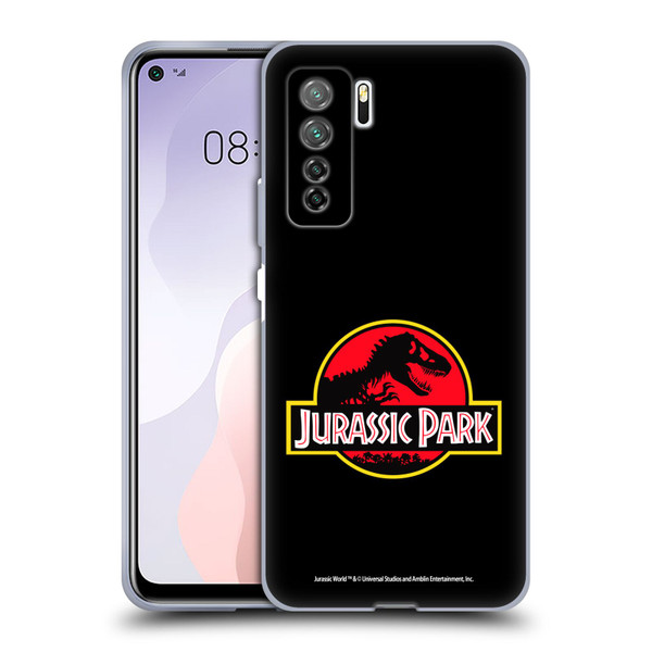 Jurassic Park Logo Plain Black Soft Gel Case for Huawei Nova 7 SE/P40 Lite 5G