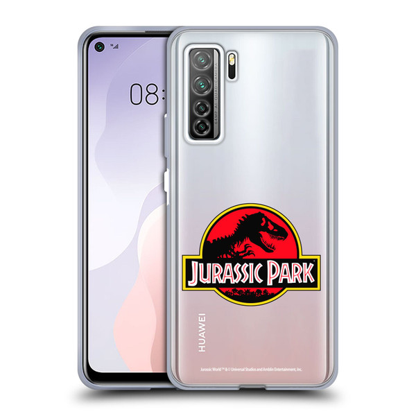 Jurassic Park Logo Plain Soft Gel Case for Huawei Nova 7 SE/P40 Lite 5G