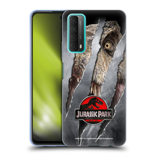 Jurassic Park Logo T-Rex Claw Mark Soft Gel Case for Huawei P Smart (2021)