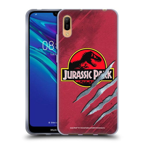 Jurassic Park Logo Red Claw Soft Gel Case for Huawei Y6 Pro (2019)