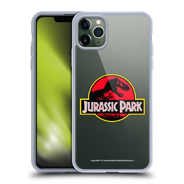 Jurassic Park Logo Plain Soft Gel Case for Apple iPhone 11 Pro Max