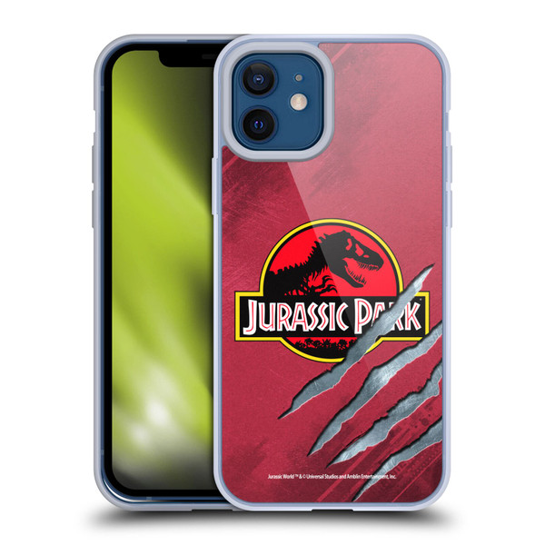 Jurassic Park Logo Red Claw Soft Gel Case for Apple iPhone 12 / iPhone 12 Pro
