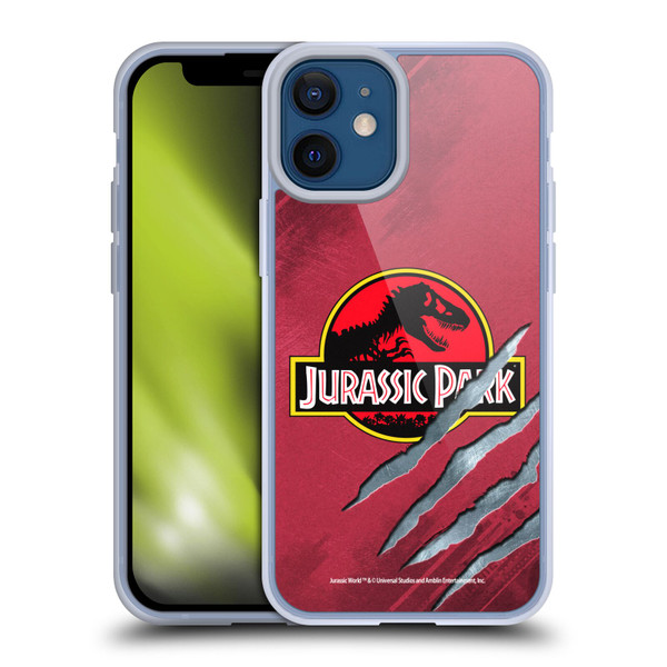 Jurassic Park Logo Red Claw Soft Gel Case for Apple iPhone 12 Mini