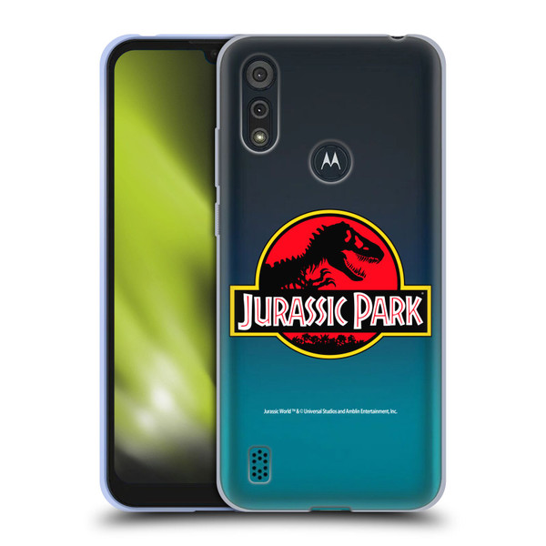 Jurassic Park Logo Plain Soft Gel Case for Motorola Moto E6s (2020)