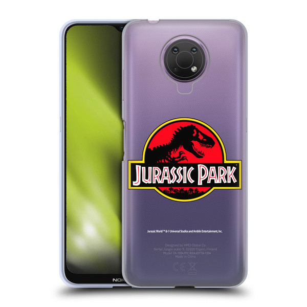 Jurassic Park Logo Plain Soft Gel Case for Nokia G10