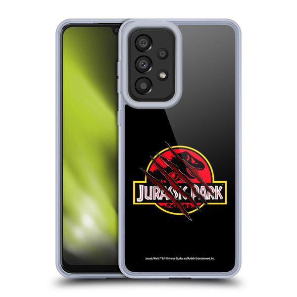 Jurassic Park Logo Plain Black Claw Soft Gel Case for Samsung Galaxy A33 5G (2022)