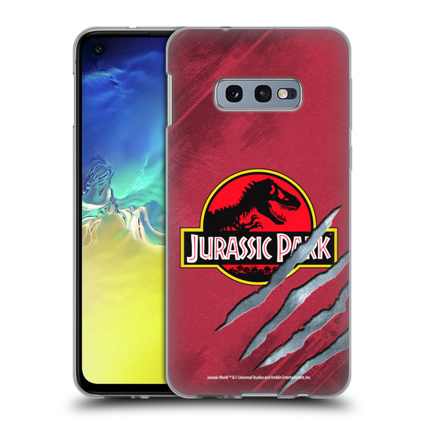 Jurassic Park Logo Red Claw Soft Gel Case for Samsung Galaxy S10e