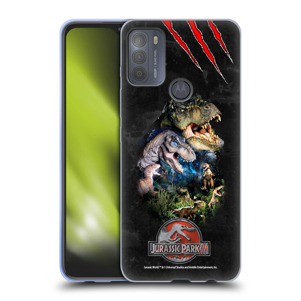 Jurassic Park III Key Art Dinosaurs Soft Gel Case for Motorola Moto G50