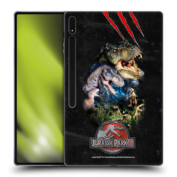 Jurassic Park III Key Art Dinosaurs Soft Gel Case for Samsung Galaxy Tab S8 Ultra