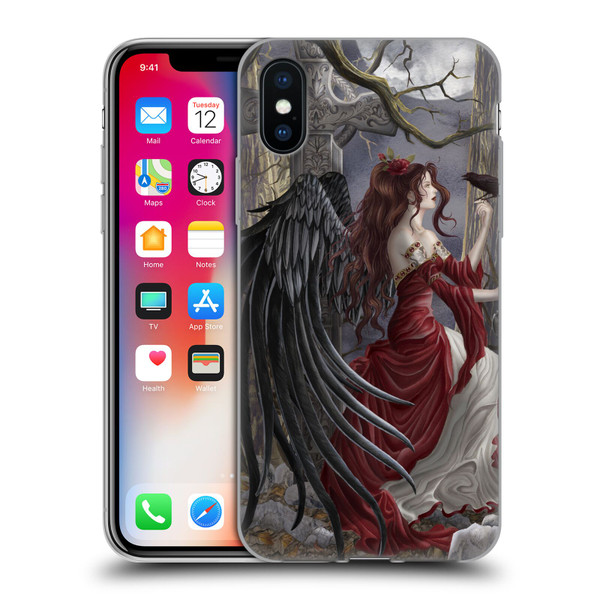 Nene Thomas Deep Forest Dark Angel Fairy With Raven Soft Gel Case for Apple iPhone X / iPhone XS